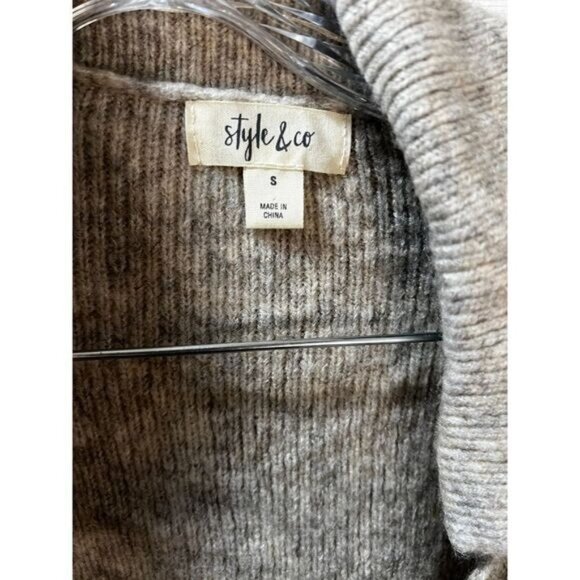 Open Front Long Sleeve Knit Cardigan Casual Sweater with Pockets - Picture 4 of 5